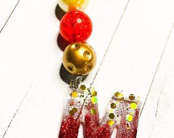 Letter keychain/ bag clip
