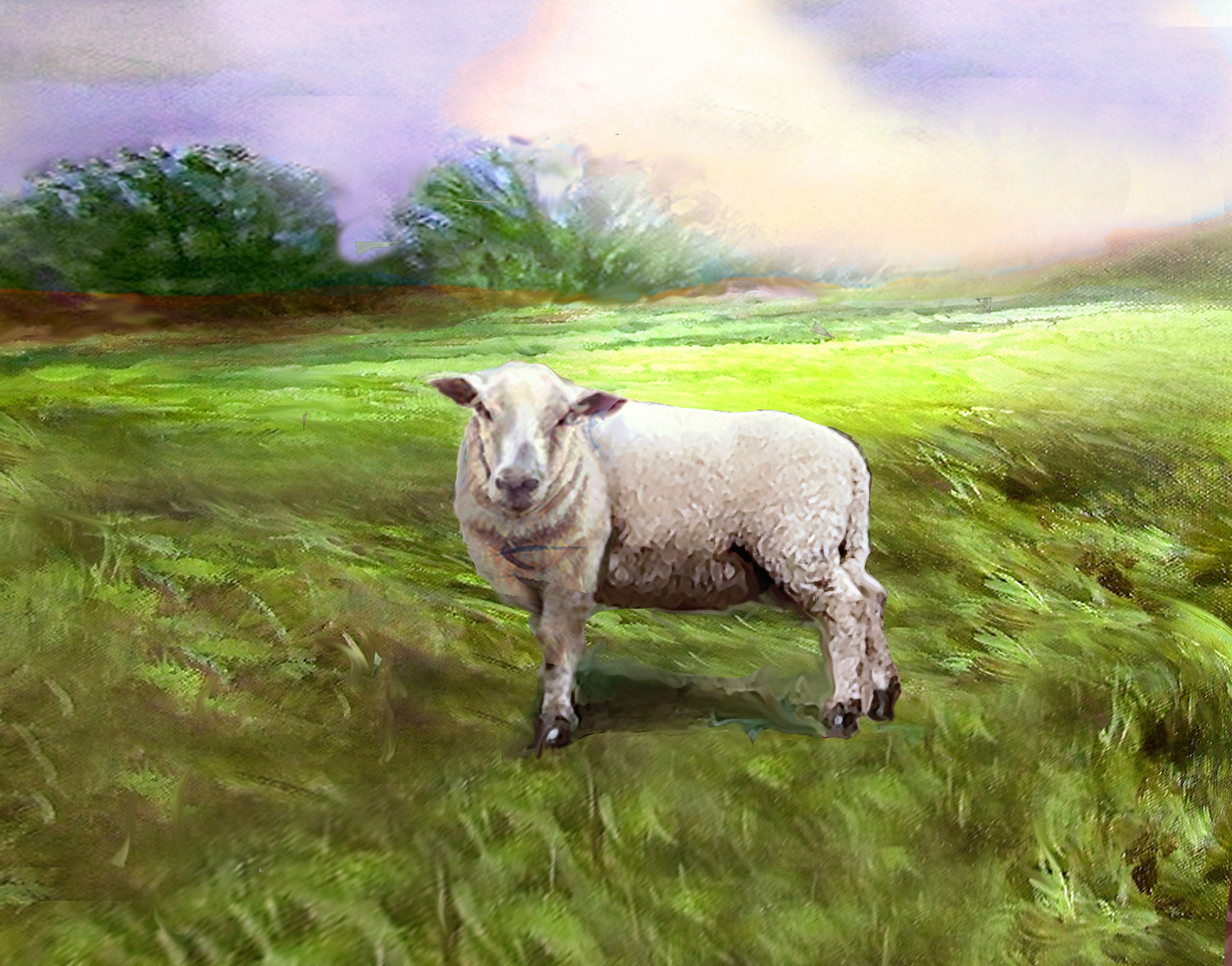Sheep painting online
