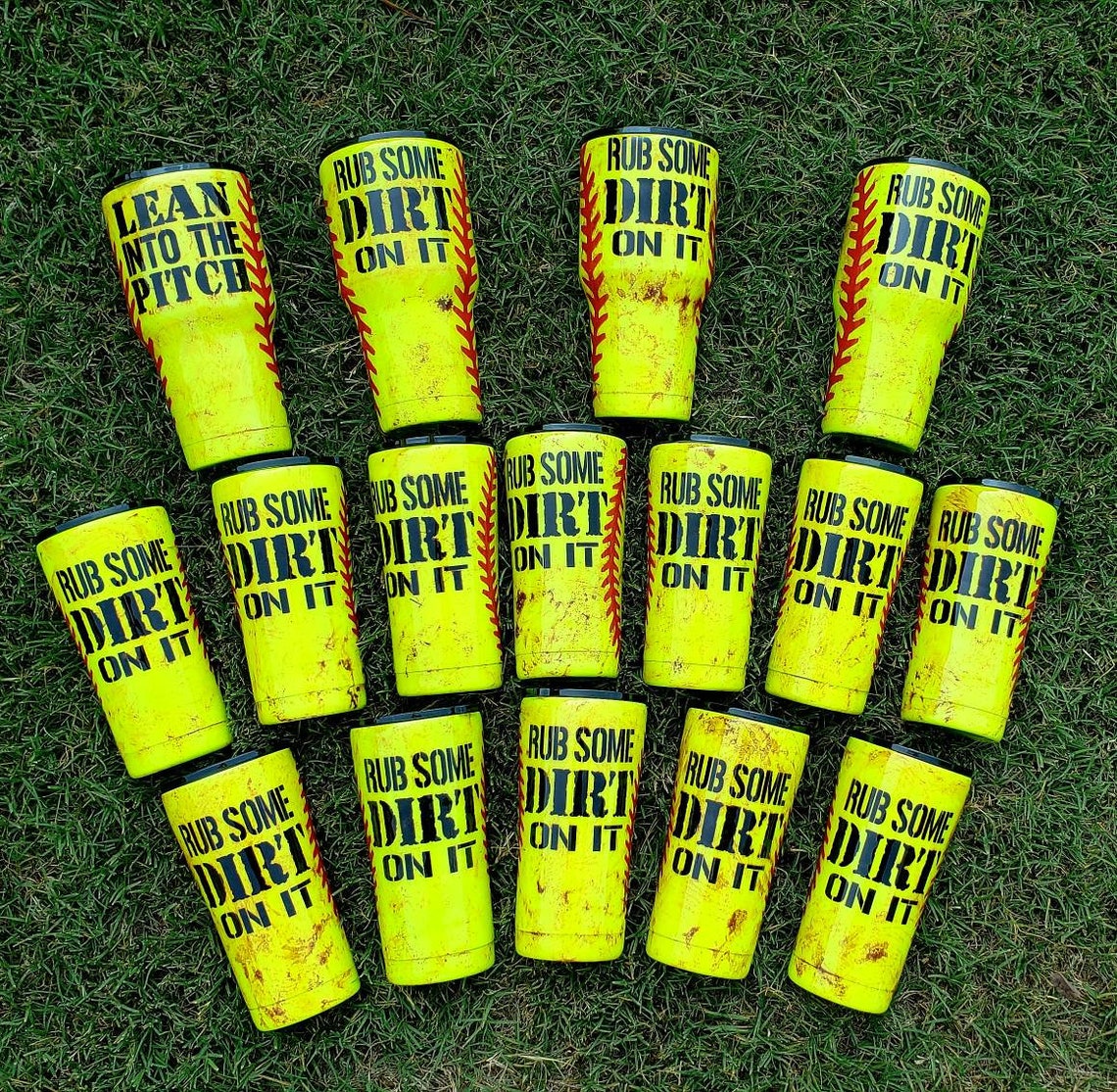 Softball Tumblers Etsy