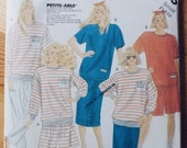 McCall 39 s 3105 Vintage Uncut Pattern - 80s Ribbed Top, Skirt, Pants, Shorts - Miss Size Small - Camp Beverly Hills