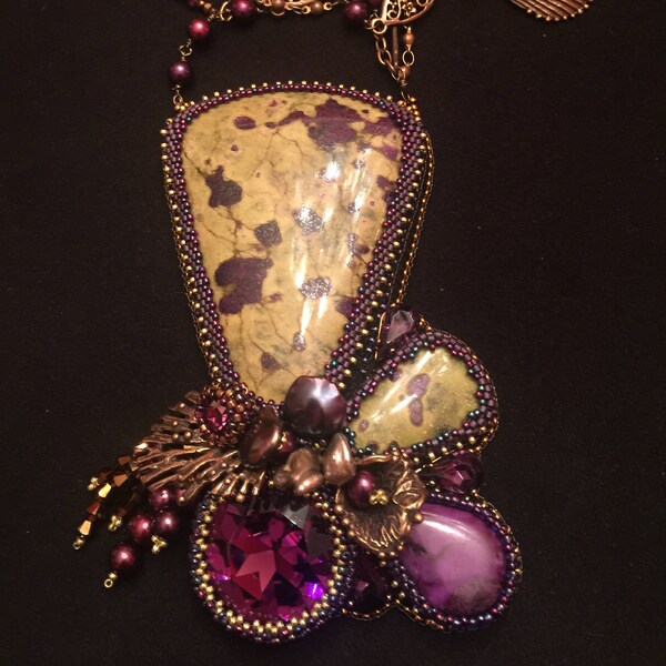 Bead Embroidery Necklace