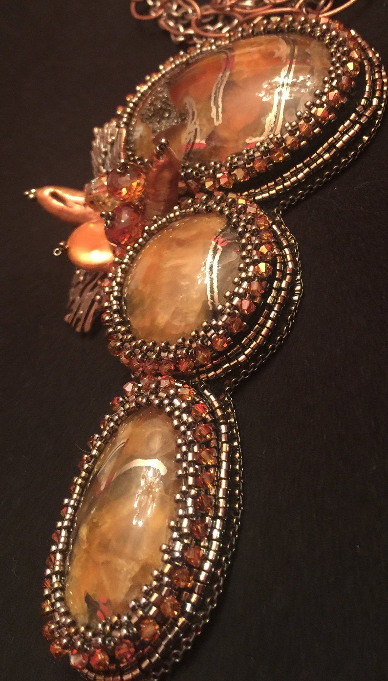 Simbircite Bead Embroidery Necklace