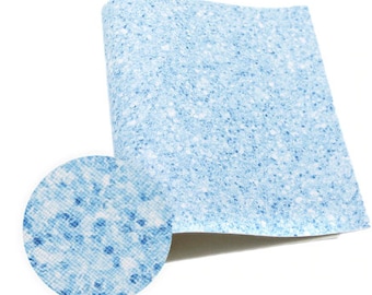 4 Pack Blue Spots Faux Leather Fabric Sheets for Bows, 20x34cm