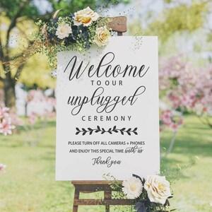 Unplugged Ceremony Decal | Unplugged Wedding | Rustic Wedding Decor | Wedding DIY | Wedding Decorations
