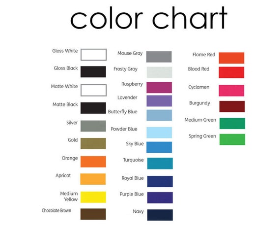 Mactac 8300 Color Chart