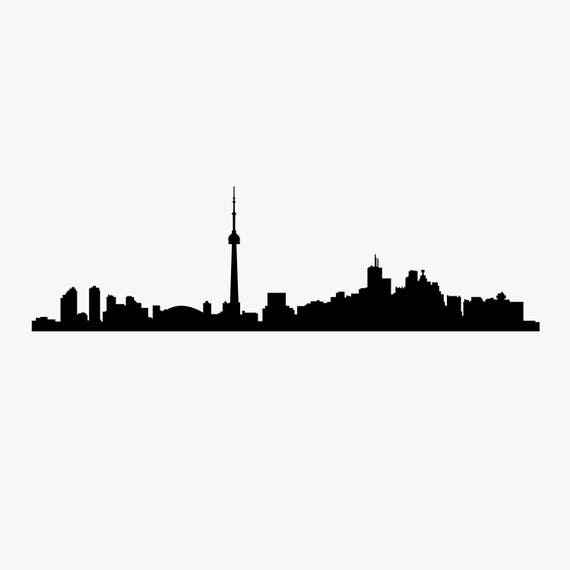 Toronto Skyline Decal Wall Sticker Home Decor Wall Art Etsy