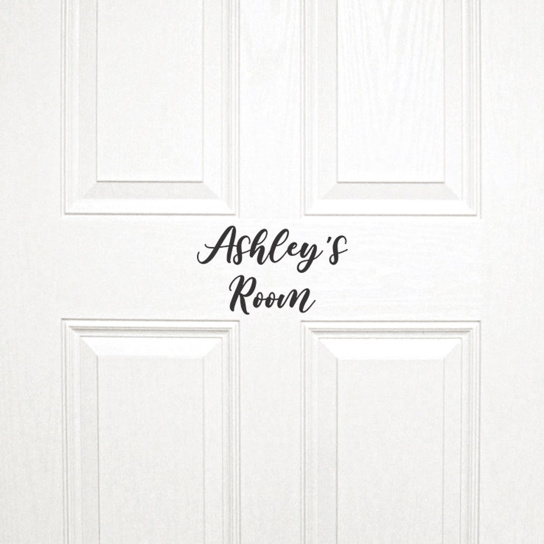 Kids Room Name Door Decal Custom Door Sign Wall Decal Etsy