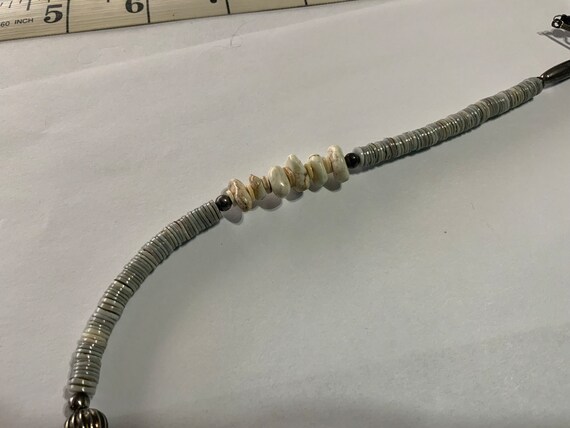 Native American beaded necklace with turquoise ro… - image 3