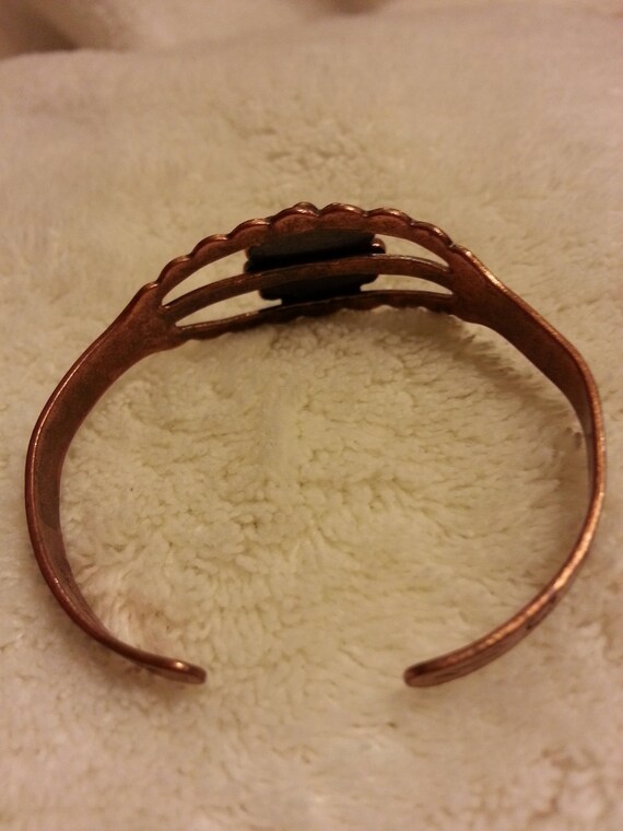 Vintage Native American Copper Baby Bracelet With… - image 3