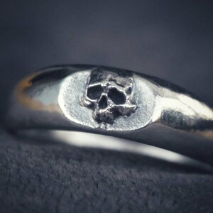 Small Sterling Silver Skull Ring