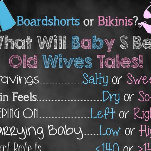 Bikinis or Boardshorts Gender Reveal Banner Summer Decor Etsy