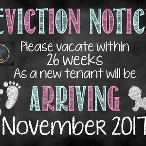 Eviction Notice Pregnancy Announcement, Sibling Pregnancy Announcement, Pregnancy Announcement