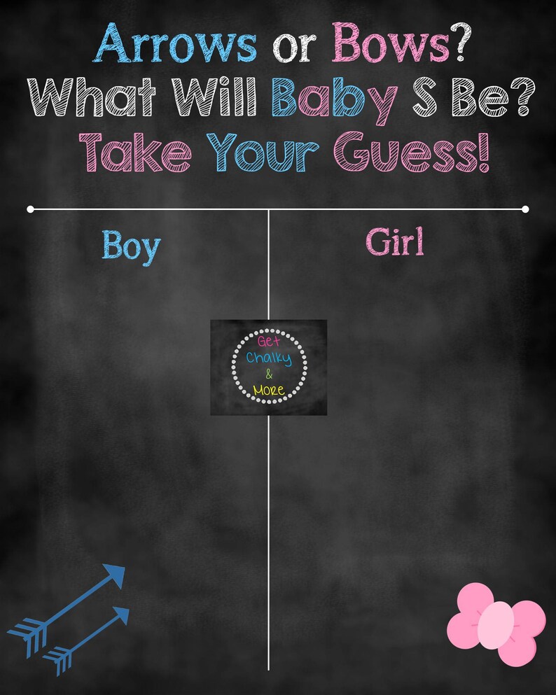 Bows or Arrows Gender Reveal Gender Reveal Decor Gender Etsy