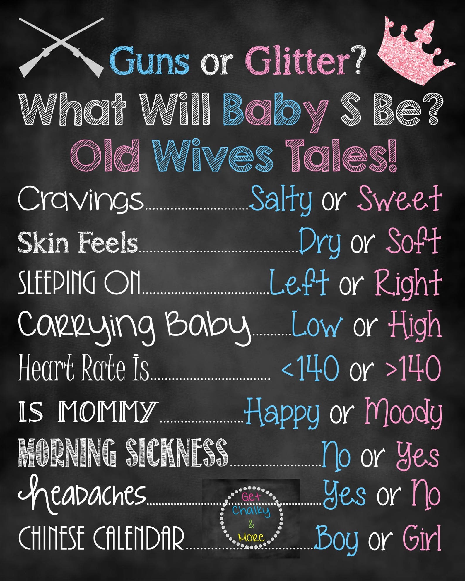 Gun or Glitter Gender Reveal Gender Reveal Party Props Etsy