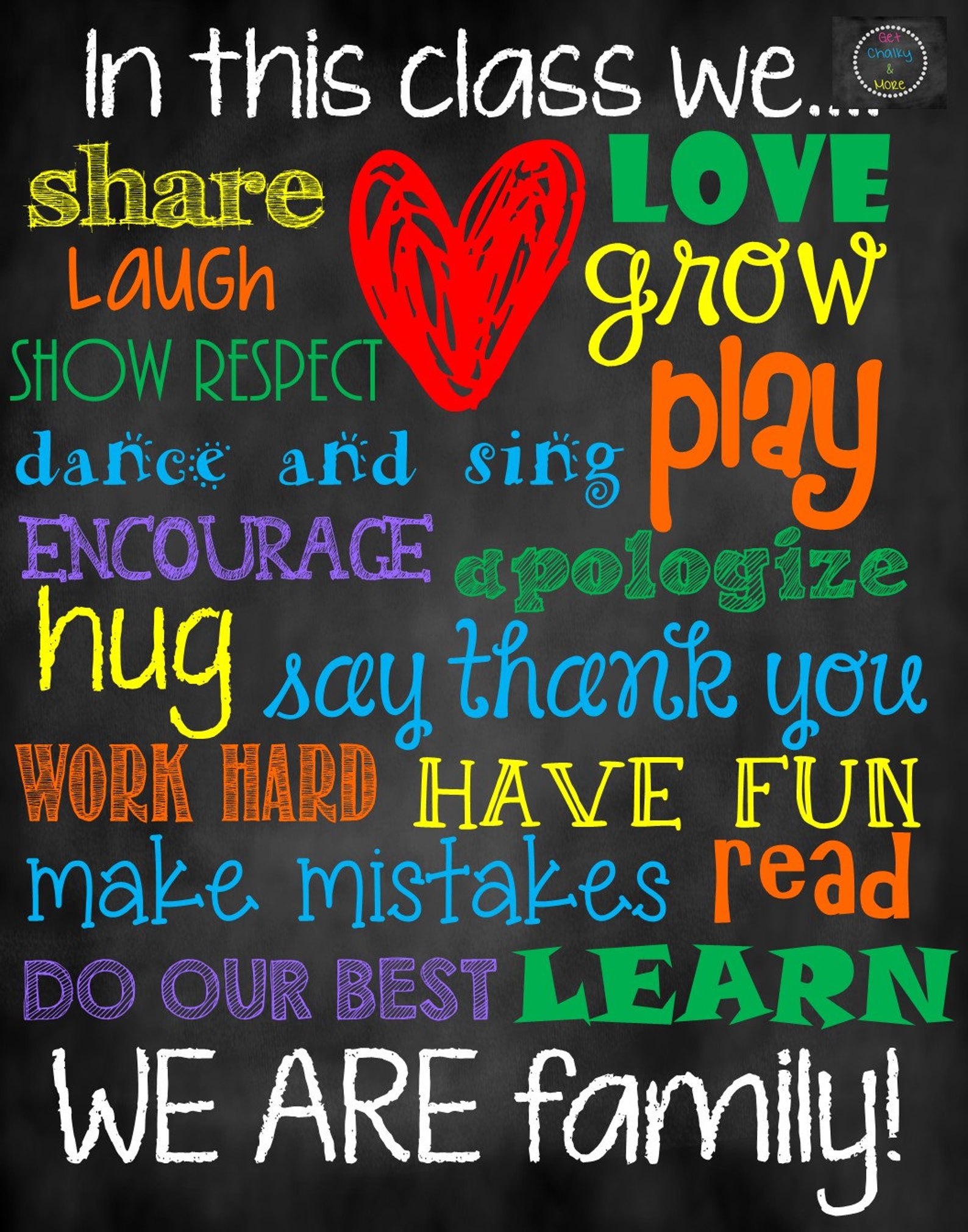 In This Class Sign Teacher Gift Classroom Decor Classroom Etsy