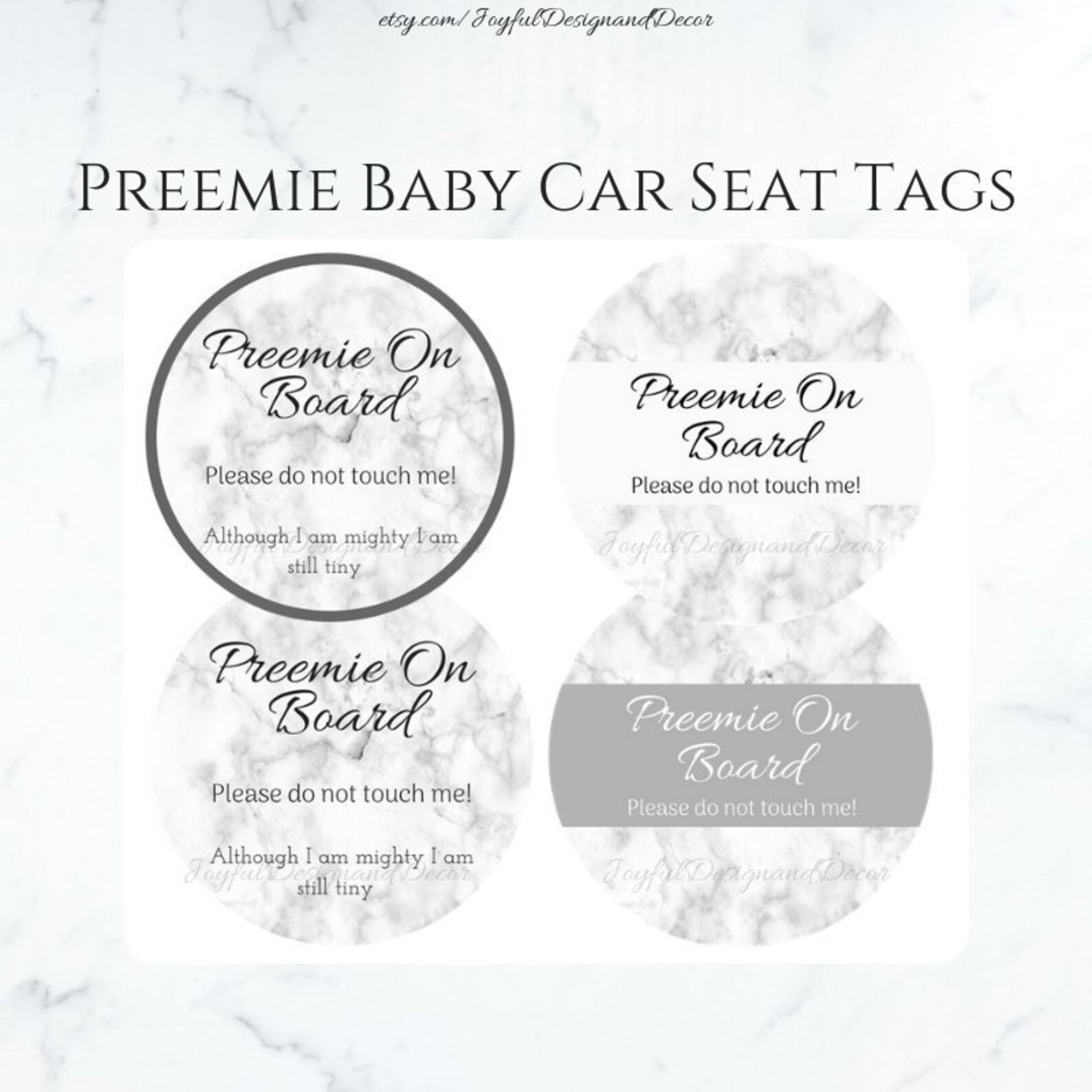 Preemie Baby Car Seat Tags Preemie On Board Sign Newborn Baby | Etsy