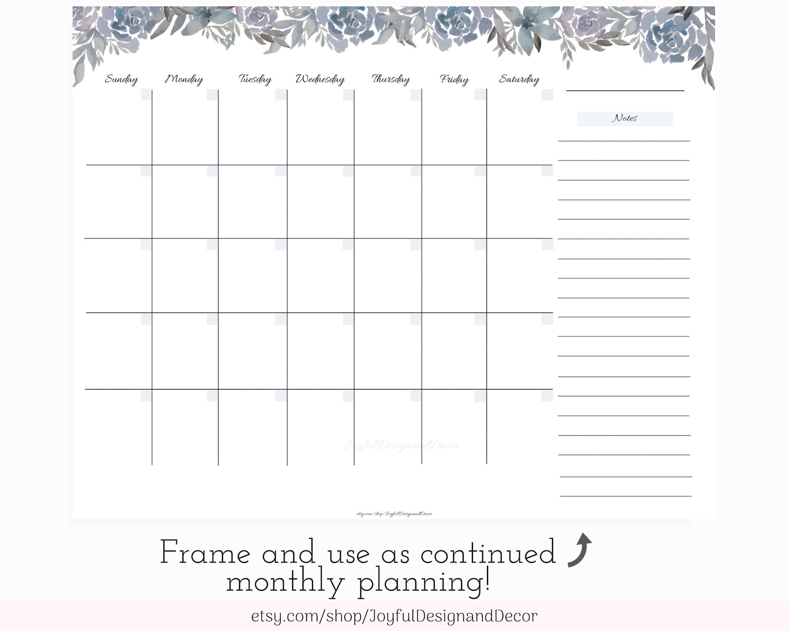 Monthly Desk Calendar, Desk Calendar, Printable Undated Calendar ...