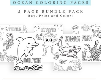 Coloriages à imprimer | Coloriages pour enfants | Océan à colorier | Coloriages océan pour enfants | Activité pour les enfants les jours de pluie