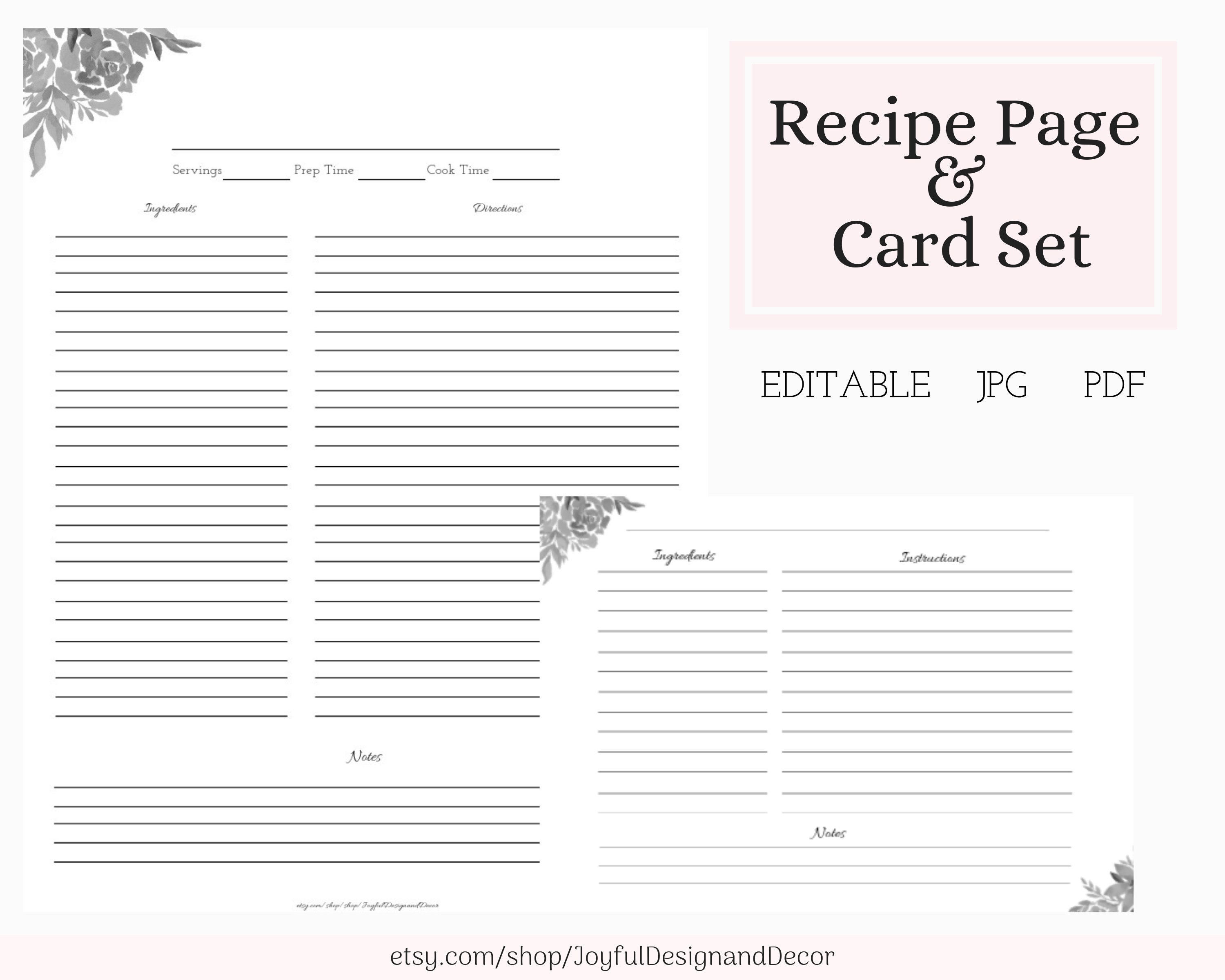 Printable Recipe Card Recipe Page Editable Recipe Page Recipe Sheet Printable Recipe 20.20x20 PDF Recipe Full Page Recipe Card Printable Within Fillable Recipe Card Template Printable Recipe Card Recipe Page Editable Recipe Page Recipe Sheet Printable Recipe 20.20x20 PDF Recipe Full Page Recipe Card Printable Within Fillable Recipe Card Template