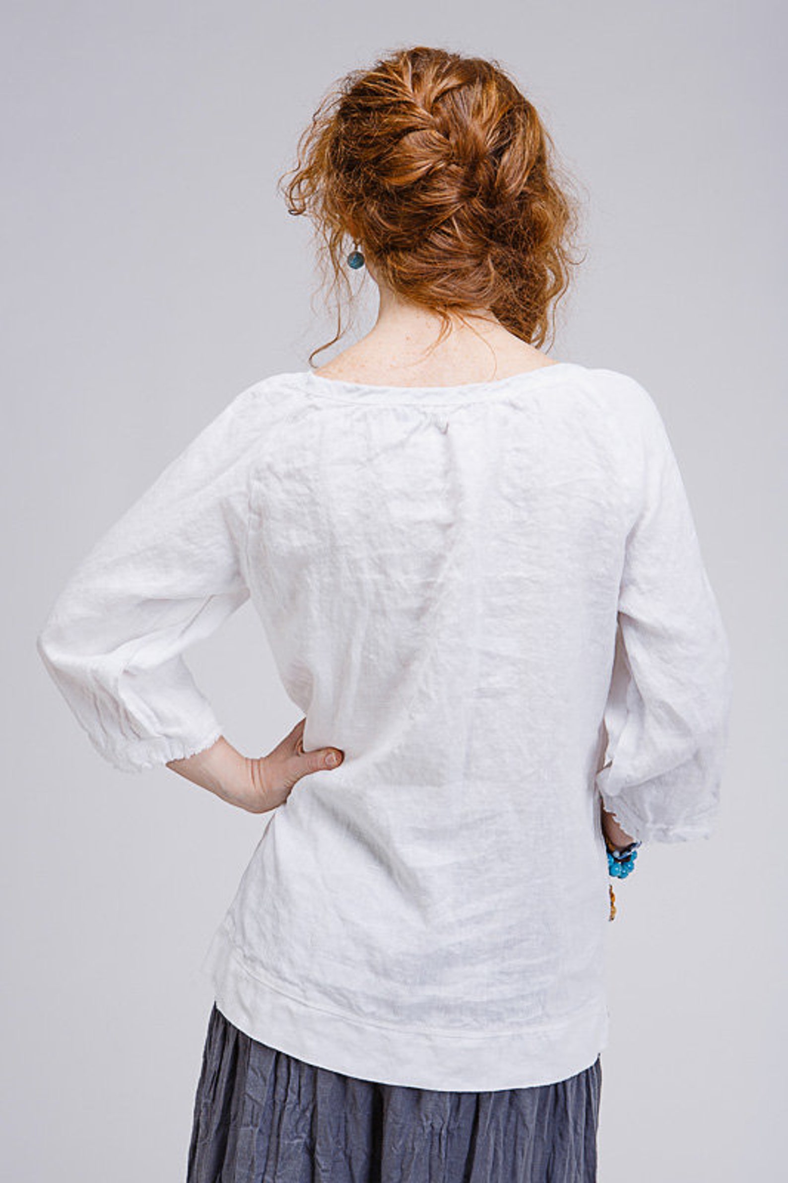 boho linen tops