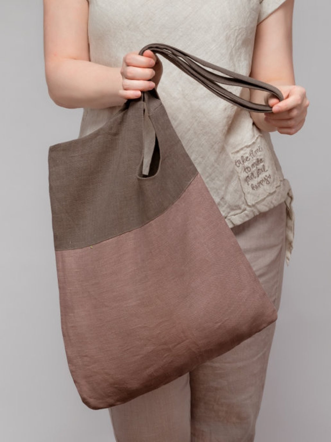 Linen bag with handles Etsy