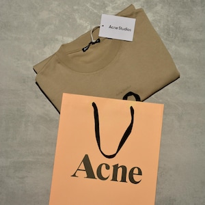 Acne Studios Stamp Logo t-short relaxed fit beige size L