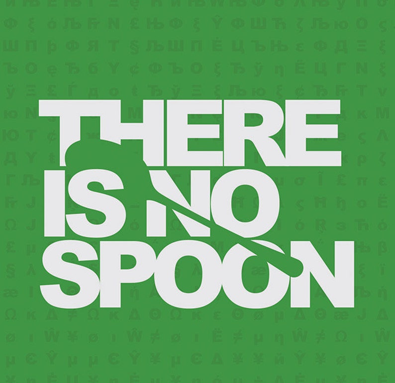 There is no spoon Matrix Movie Quote Digital Download Art Etsy