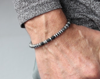 Custom Morse Code Bracelet, Anniversary Gift, Personalized Mens Bracelet with Secret Message, Gift for Boyfriend Husband