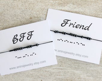 Morse Code Bracelet Best Friend Bracelet Bff Bracelet Friendship Bracelet Set Friend Birthday Gifts Best Friend Gift Friendship Bracelet BFF