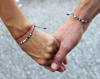 Couples Bracelet Set - Morse Code Bracelet Custom Name - Family Bracelets - Partner Bracelet - Morse Code Jewelry