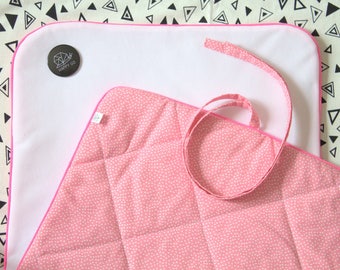 Pink waterproof changing mat