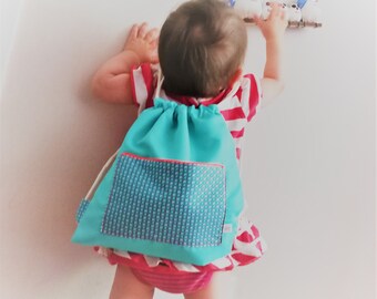 Backpack in water-repellent fabric for children nursery or kindergarten
