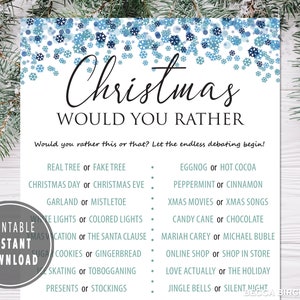 Christmas Would You Rather | Christmas Games for Kids and Adults | Holiday Party Games | Winter Games | Jingle and Mingle | Girls Christmas