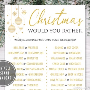 Christmas Would You Rather | Christmas Games for Kids and Adults | Holiday Party Games | Winter Games | Jingle and Mingle | Girls Christmas