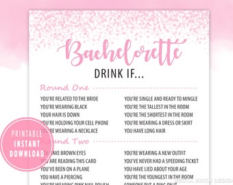 Bachelorette Drink If Spiel - Ausdruckbare Hen Party Fun (Digitaler Download)