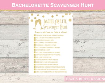 Bachelorette Scavenger Hunt - Nashlorette - Hen Night - Hen Do Game - Bachelorette Games - Drinking Games - Printable - Instant Download