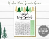 Winter Word Search – Printable Holiday Game (Instant Download)