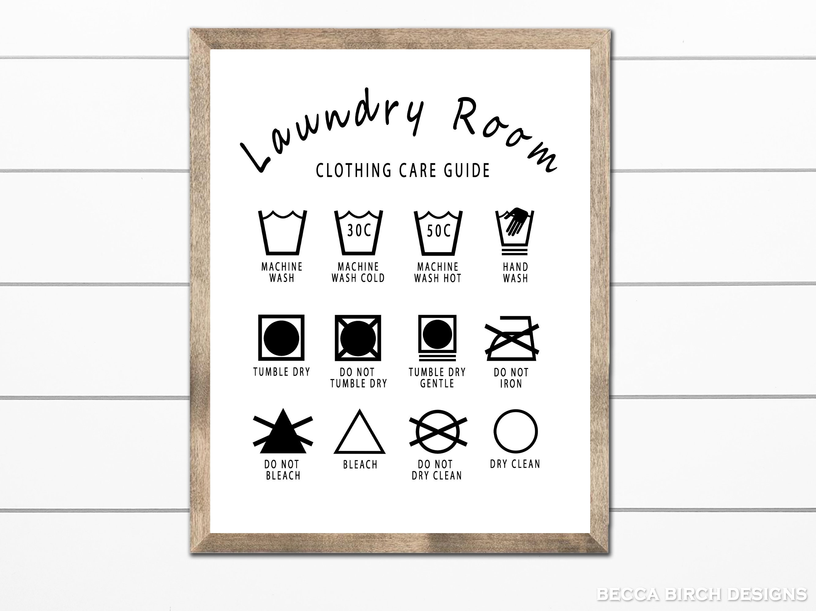 Casa de estar lavandería sala de arte de pared Guía de | Etsy