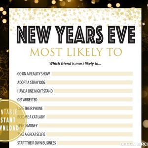 New Years Eve Most Likely To Game | New Years Eve | Kids and Teens NYE Party Game | Adult NYE Party | NYE Sleepover | New Years Activity