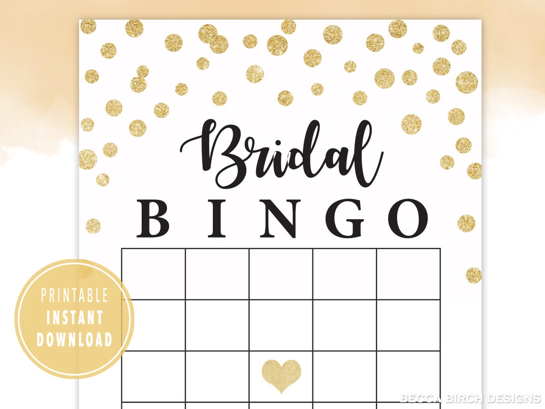 Bridal Bingo Game Virtual Bridal Shower Games Zoom Wedding Shower
