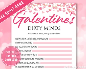 Galentine's Day Dirty Minds Game | Adult Party Game (Digital Download)