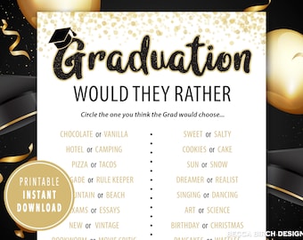 Would They Rather Graduation Game | Graduation Games For Kids, Teens, and Adults | This or That | Grad Party | Graduation Classroom Activity