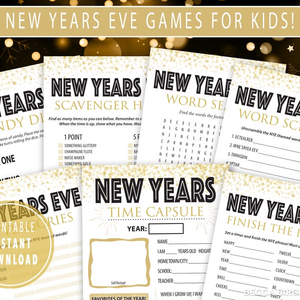 New Years Eve Games for Kids | New Years Eve Activities for Kids  | Kids and Teens NYE Party Game | NYE Party | NYE Sleepover | Fun Games