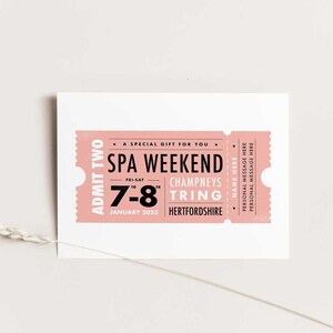 Bon cadeau journée au spa | Impression personnalisée à domicile | Billet numérique, chèque-cadeau, carte-cadeau