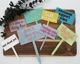 Cartelli divertenti per il giardino, etichette per piante