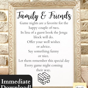 Wedding Jenga Sign