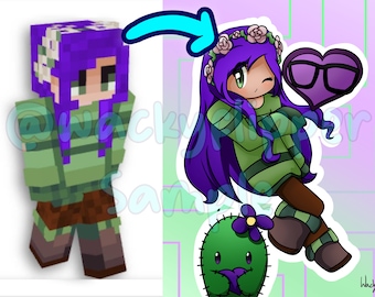Custom Minecraft Cartoon Character Design
