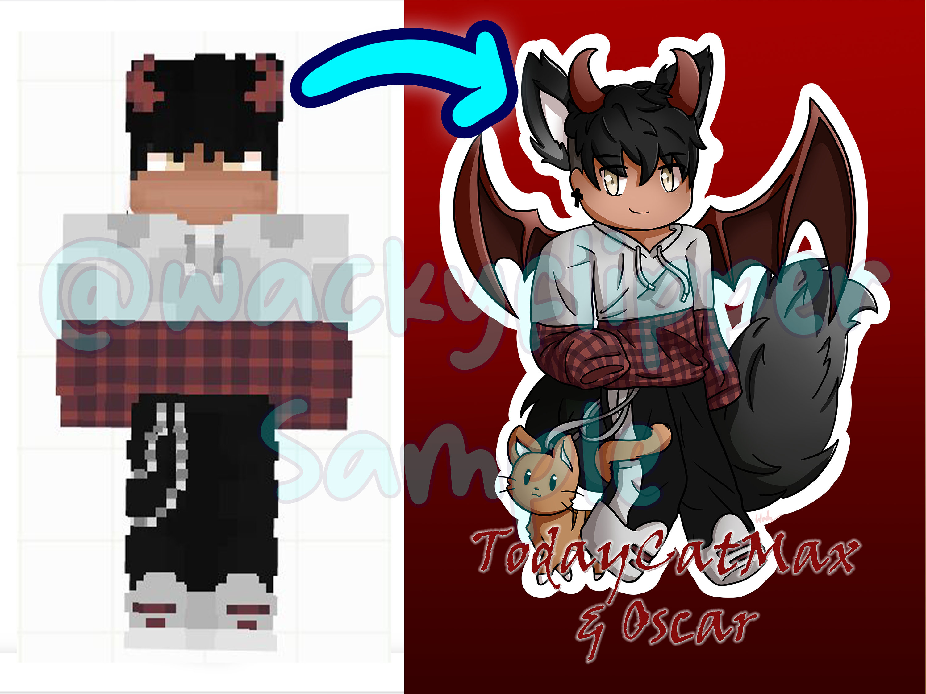 Custom Minecraft Cartoon Character Design - Etsy
