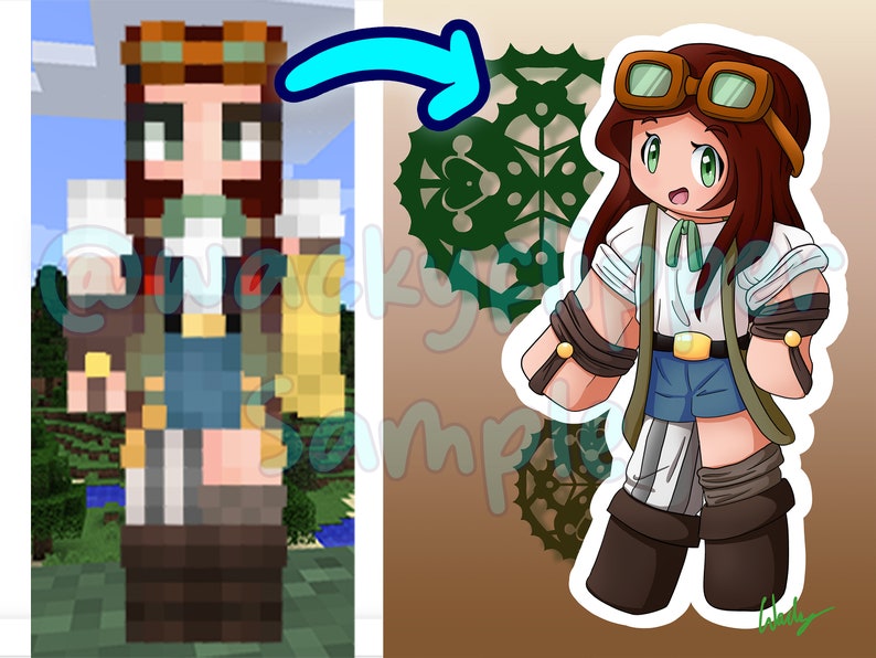 Custom Minecraft Cartoon Character Design - Etsy