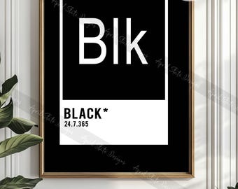 Black Element - Black Pride Printable Wall Art - African American Black Art - Inspirational Minimalist Typography Digital Download